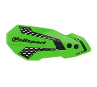 POLISPORT 8308200011 - Paramanos MX FLOW 1 punto de fijación MX-Style fabricado en plástico con kit de montaje incluido compatible con motocicletas Kawasaki, Yamaha, Suzuki en color verde/negro