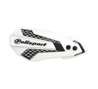 POLISPORT 8308200018 - Paramanos MX FLOW 1 punto de fijación MX-Style fabricado en plástico con kit de montaje incluido compatible con motocicletas Honda en color blanco/negro