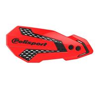 POLISPORT 8308200021 - Paramanos MX FLOW 1 punto de fijación MX-Style fabricado en plástico con kit de montaje incluido compatible con motocicletas Honda en color rojo/negro