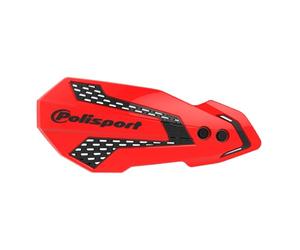 POLISPORT 8308200023 - Paramanos MX FLOW 1 punto de fijación MX-Style fabricado en plástico con kit de montaje incluido compatible con motocicletas Honda en color rojo/negro