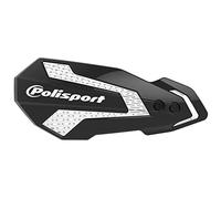 POLISPORT 8308200038 - Paramanos MX FLOW 1 punto de fijación MX-Style fabricado en plástico con kit de montaje incluido compatible con motocicletas Kawasaki en color negro/blanco