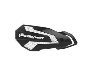 POLISPORT 8308200060 - MX Flow Paramanos Rieju MR 250/300 21'-25' Protección Ventilada y Versátil con Diseño Moderno y Doble Sistema de Montaje, Color Negro/Blanco