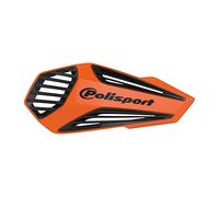 POLISPORT 8308400003 - Paramanos MX AIR 1 punto de fijación MX-Style fabricado en plástico con kit de montaje incluido compatible con todos los modelos de enduro/mx/atv en color naranja/negro