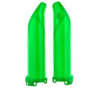 POLISPORT 8351800005 - Juego de protectores de horquilla fabricado en polipropileno resistente a los impactos sin herrajes compatible con motocicletas Kawasaki en color verde