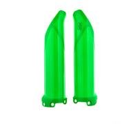 POLISPORT 8351800008 - Juego de protectores de horquilla fabricado en polipropileno resistente a los impactos sin herrajes compatible con motocicletas Kawasaki en color verde