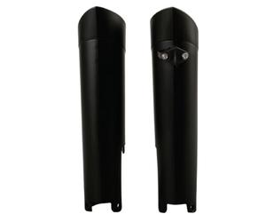 POLISPORT 8398500003 - Juego de protectores de horquilla fabricado en polipropileno resistente a los impactos sin herrajes compatible con motocicletas GAS GAS, Husqvarna, KTM, Rieju en color negro