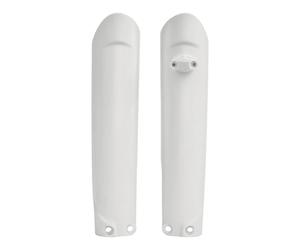 POLISPORT 8398600002 - Juego de protectores de horquilla fabricado en polipropileno resistente a los impactos sin herrajes compatible con motocicletas SHERCO en color Blanco