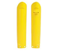 POLISPORT 8398600004 - Juego de protectores de horquilla fabricado en polipropileno resistente a los impactos sin herrajes compatible con motocicletas Suzuki, Husqvarna en color amarillo