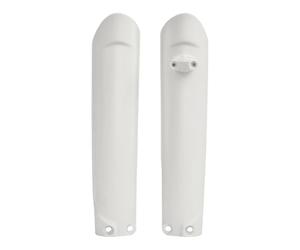 POLISPORT 8398600012 - Juego de protectores de horquilla fabricado en polipropileno resistente a los impactos sin herrajes compatible con motocicletas GAS GAS, KTM en color blanco