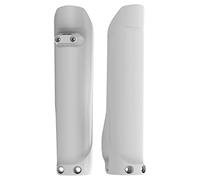 POLISPORT 8398900001 - Juego de protectores de horquilla fabricado en polipropileno resistente a los impactos sin herrajes compatible con motocicletas Husqvarna en color blanco
