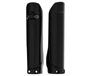 Polisport 8398900002 - Juego de Protectores de Horquilla Fabricado en Polipropileno Resistente a los Impactos sin herrajes Compatible con Motocicletas Husqvarna en Color Negro