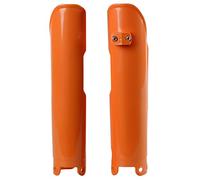 POLISPORT 8399000002 - Juego de protectores de horquilla fabricado en polipropileno resistente a los impactos sin herrajes compatible con motocicletas KTM en color naranja