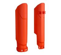 POLISPORT 8399300001 - Protector de horquilla envolvente completo fabricado en plástico resistente a los impactos y a la abrasión compatible con motocicletas KTM en color Naranja