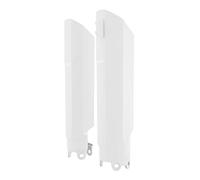POLISPORT 8399300002 - Protector de horquilla envolvente completo fabricado en plástico resistente a los impactos compatible con motocicletas KTM, HUSQVARNA, GAS GAS, SHERCO en color Blanco