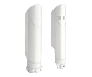 POLISPORT 8399300002 - Protector de horquilla envolvente completo fabricado en plástico resistente a los impactos compatible con motocicletas KTM, HUSQVARNA, GAS GAS, SHERCO en color Blanco