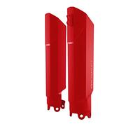 POLISPORT 8399600001 - Protector de horquilla envolvente completo fabricado en plástico resistente a los impactos y a la abrasión compatible con motocicletas HONDA en color Rojo