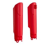 POLISPORT 8399600001 - Protector de horquilla envolvente completo fabricado en plástico resistente a los impactos y a la abrasión compatible con motocicletas HONDA en color Rojo