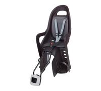 POLISPORT 8406000011 - Silla Trasera ecologica Groovy 29'' para Bicicleta con Ruedas de 26'' a 29'' Apta para niños con un Peso de 9 a 22Kg con Anclaje en el Cuadro en Color Negro/Gris Oscuro