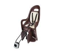 POLISPORT 8406000033 Groovy Maxi 29″ - Asiento Trasero Infantil para Bicicleta, Montaje En Cuadro, 9 Meses-6 Años, Máx 22 Kg, Compatible, Ruedas 29″ Y Cuadros Pequeños - Marrón Oscuro/Marrón