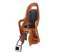 POLISPORT 8406000034 Groovy Maxi 29″ - Asiento Trasero Infantil para Bicicleta, Montaje En Cuadro, 9 Meses-6 Años, Máx 22 Kg, Compatible, Ruedas 29″ Y Cuadros Pequeños - Marrón Caramelo/Negro