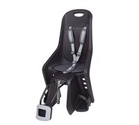 POLISPORT 8406700019 - Silla Trasera Bubbly Maxi Plus FF para Bicicleta con Ruedas de 26'' a 28'' Apta para niños con un Peso de 9 a 22 Kg con Anclaje en el Cuadro en Color Negro/Gris Oscuro