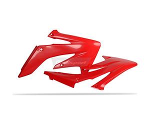 POLISPORT 8410300003 - Tapas de Radiador Resistentes y duraderas Compatible con Motocicletas Honda en Color Rojo