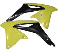 POLISPORT 8412500005 - Tapas de Radiador Resistentes y duraderas Compatible con Motocicletas Suzuki en Color Negro/Amarillo