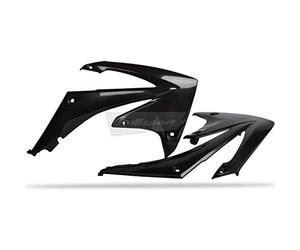 POLISPORT 8412700003 - Tapas de Radiador Resistentes y duraderas Compatible con Motocicletas Honda en Color Negro