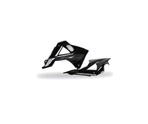 POLISPORT 8413300007 - Tapas de Radiador resistentes y duraderas compatible con motocicletas GAS GAS en color Negro