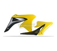 POLISPORT 8413600003 - Tapas de Radiador Resistentes y duraderas Compatible con Motocicletas Suzuki en Color Negro/Amarillo