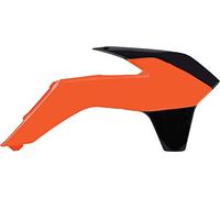 POLISPORT 8416700001 - Tapas de Radiador Resistentes y duraderas Compatible con Motocicletas KTM en Color Negro/Naranja