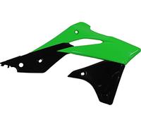 POLISPORT 8416900001 - Tapas de Radiador Resistentes y duraderas Compatible con Motocicletas Kawasaki en Color Verde/Negro