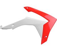 POLISPORT 8417100001 - Tapas de Radiador Resistentes y duraderas Compatible con Motocicletas Honda en Color Rojo/Blanco