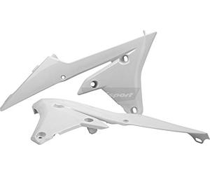 POLISPORT 8417200002 - Tapas de Radiador Resistentes y duraderas Compatible con Motocicletas Yamaha en Color Blanco