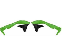 POLISPORT 8418300001 - Tapas de Radiador Resistentes y duraderas Compatible con Motocicletas Kawasaki en Color Verde/Negro