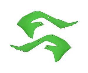 Polisport 8423400001 - Tapas de Radiador Resistentes y duraderas Compatible con Motocicletas Kawasaki en Color Verde