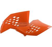 POLISPORT 8428200002 - Tapas de Radiador resistentes y duraderas compatible con motocicletas KTM en color Naranja