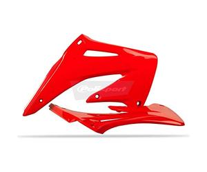 POLISPORT 8429000011 - Tapas de Radiador Resistentes y duraderas Compatible con Motocicletas Honda en Color Rojo