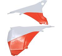 POLISPORT 8455200001 - Tapas caja filtro de aire resistentes y duraderas compatible con motocicletas KTM en color Blanco/Naranja