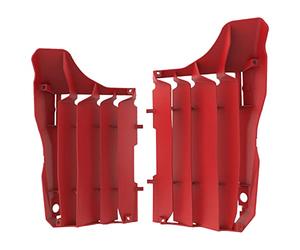 POLISPORT 8464200002 - Juego de protectores de radiador fabricado en polipropileno resistente y duradero sin herrajes compatible con motocicletas Honda en color rojo