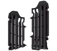 POLISPORT 8464800001 - Juego de protectores de radiador fabricado en polipropileno resistente y duradero sin herrajes compatible con motocicletas Suzuki en color negro