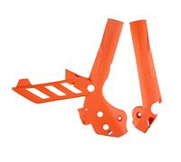 POLISPORT 8466500002 - Juego de protectores de chasis fabricados en plástico duradero y resistente a los impactos compatible con motocicletas KTM en color naranja