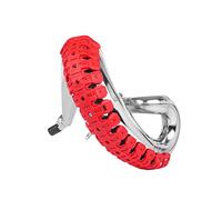 Polisport 8469200004 - Armadillo Pipe Protector de Escape Universal para Motos de 2 Tiempos Fabricado en Acero Inoxidable y elastómero Ligero Resistente a Las Altas temperaturas en Color Rojo
