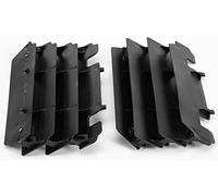 POLISPORT 8472400001 - Juego de protectores de radiador fabricado en polipropileno resistente y duradero sin herrajes compatible con motocicletas Kawasaki en color negro