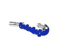 POLISPORT 8483700003 - ARMADILLO HEAD protector de escape universal para motos de 4 tiempos de 22cm combina acero inoxidable y elastómero ligero resistente a altas temperaturas en color azul