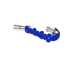 POLISPORT 8483700003 - ARMADILLO HEAD protector de escape universal para motos de 4 tiempos de 22cm combina acero inoxidable y elastómero ligero resistente a altas temperaturas en color azul