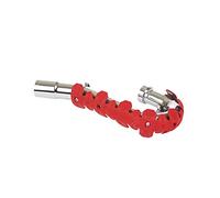POLISPORT 8483800004 - ARMADILLO HEAD protector de escape universal para motos de 4 tiempos de 40cm combina acero inoxidable y elastómero ligero resistente a altas temperaturas en color rojo