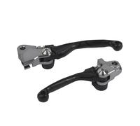 POLISPORT 8487200024 - Set de manetas abatibles irrompibles mecanizadas a partir de aluminio con adaptadores incluidos compatible con motocicletas SUZUKI en color Negro