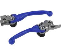 POLISPORT 8487200029 - Set de manetas abatibles irrompibles mecanizadas a partir de aluminio con adaptadores incluidos compatible con motocicletas YAMAHA en color Azul