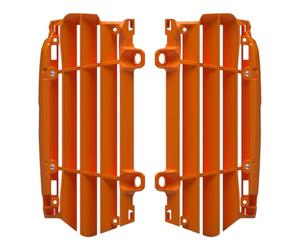 POLISPORT 8500300002 - Rejillas de Radiador Modelos KTM Naranja